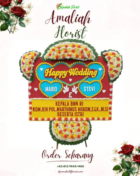 Papan Bunga Pernikahan Penfui